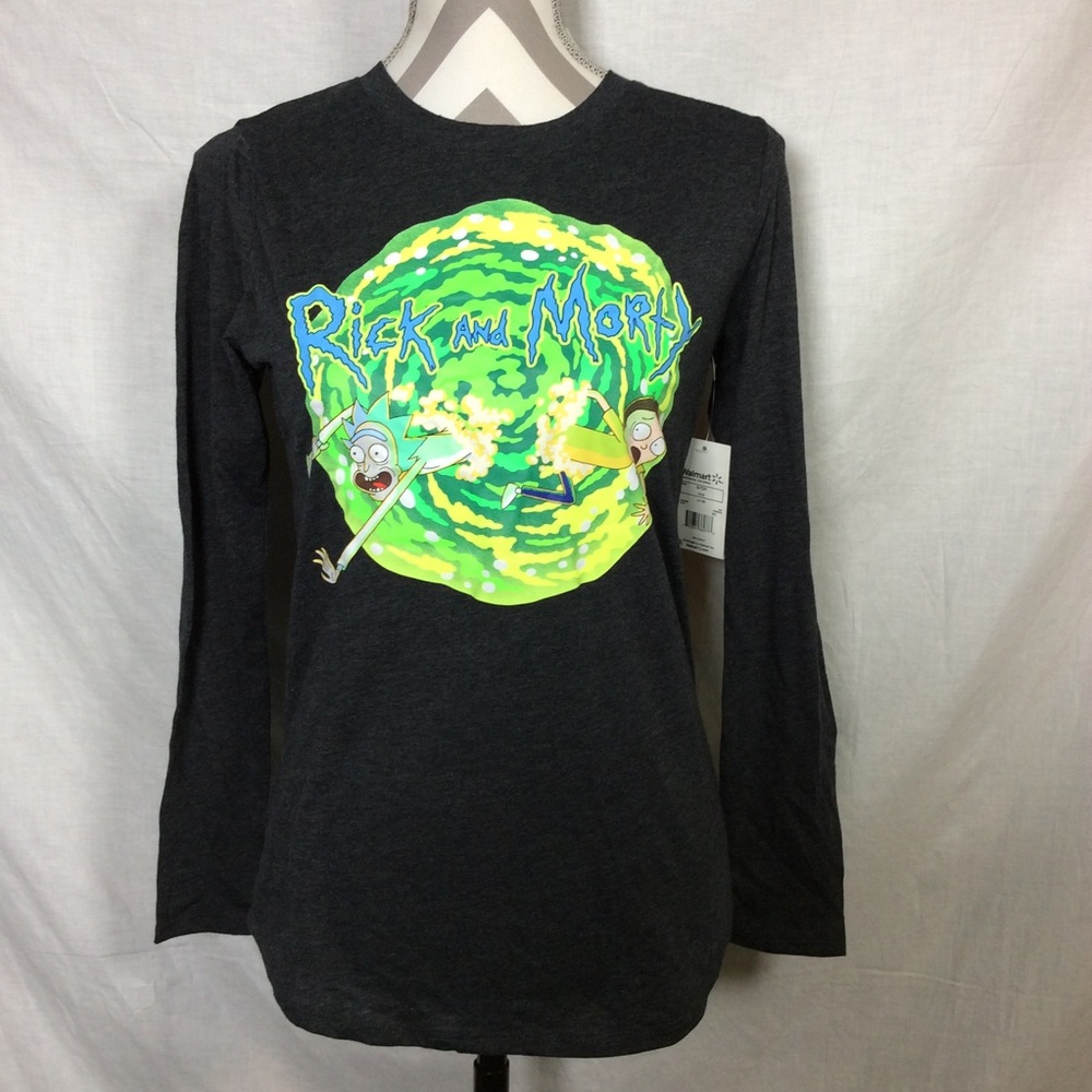 Adult Swim Gray Rick & Morty Logo T-Shirt